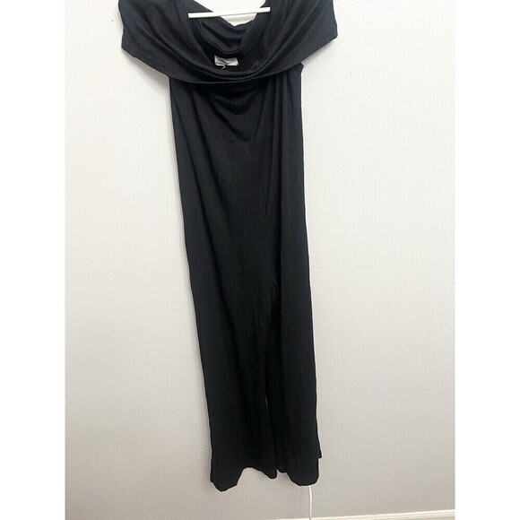 Lou & Gray Signature Soft Off Shoulder Wide Leg Jumpsuit Black Size Medium - Picture 3 of 9